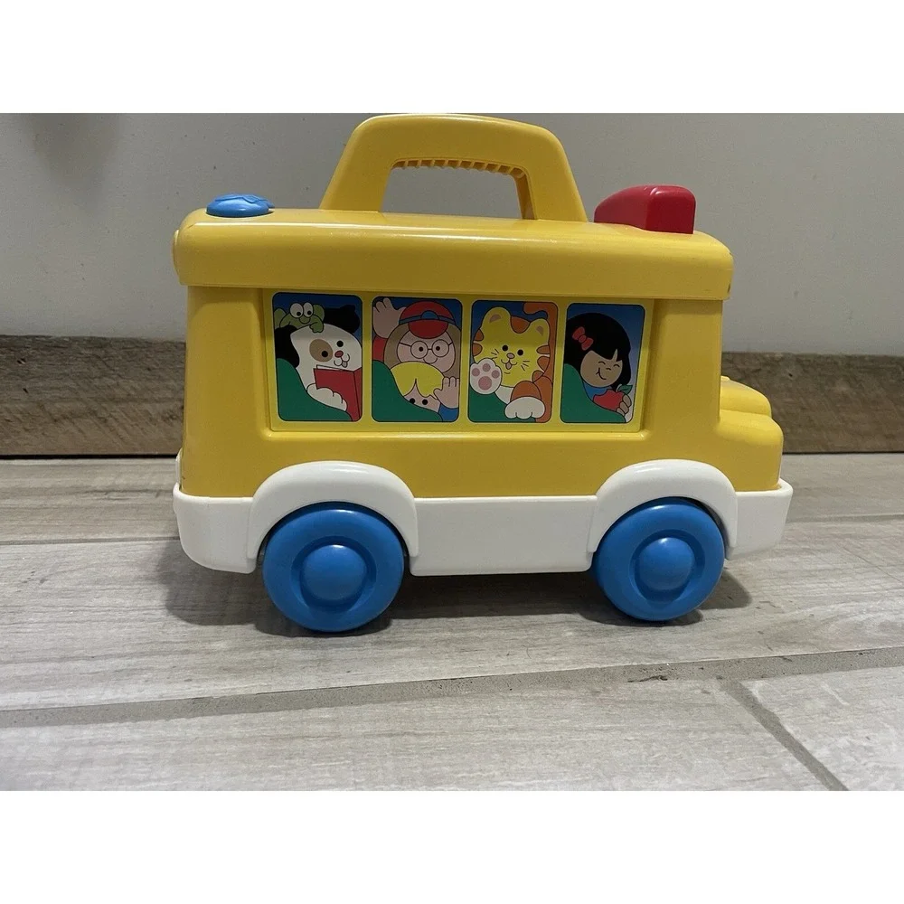 Vintage 1995 Fisher-Price Little People School Sound Activity Bus‎ #1116 (B4)